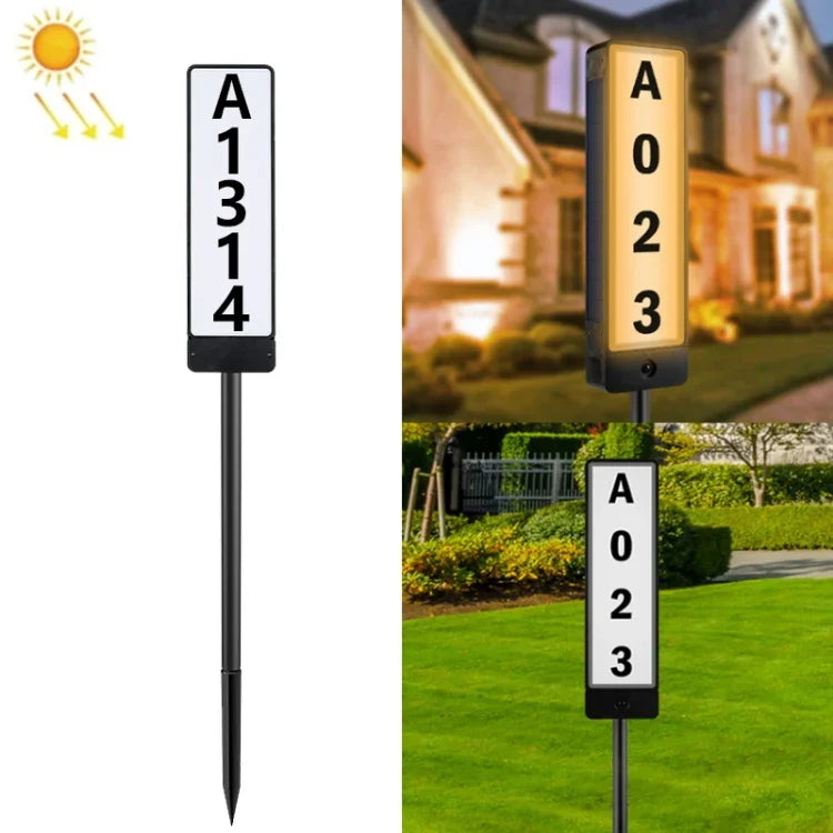 Đèn cắm đất số nhà nhiệt độ màu kép năng lượng mặt trời TS-G6704, TS-G6704