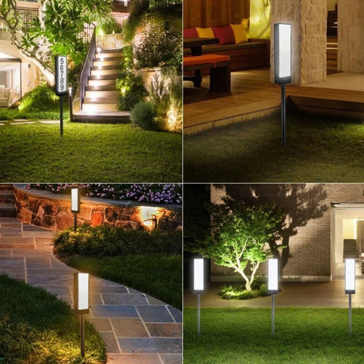 Đèn cắm đất số nhà nhiệt độ màu kép năng lượng mặt trời TS-G6704, TS-G6704