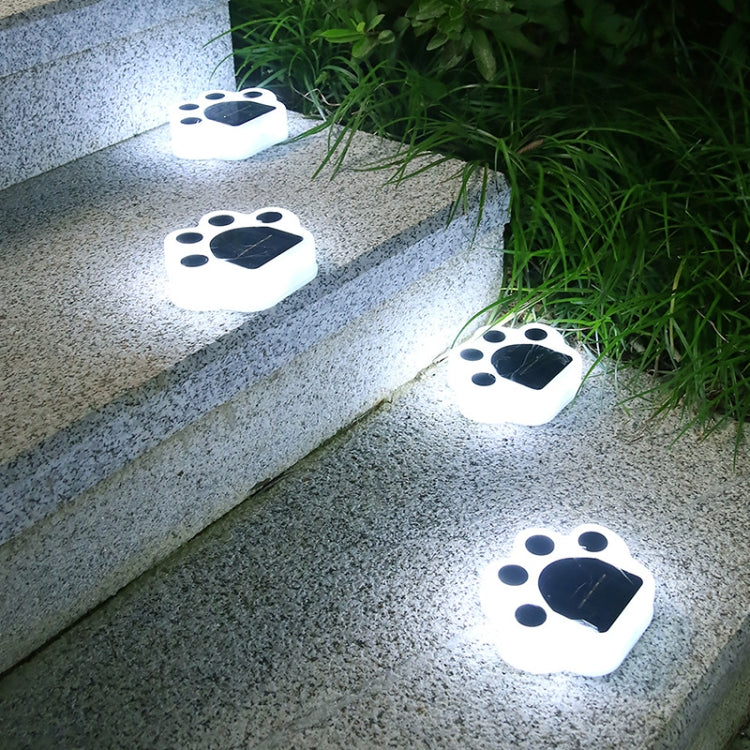 Đèn sân vườn năng lượng mặt trời LED hình dấu chân gấu, Ánh sáng trắng, Ánh sáng ấm