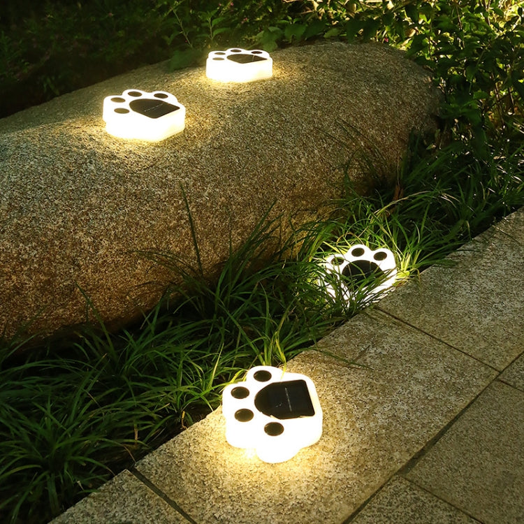 Đèn sân vườn năng lượng mặt trời LED hình dấu chân gấu, Ánh sáng trắng, Ánh sáng ấm