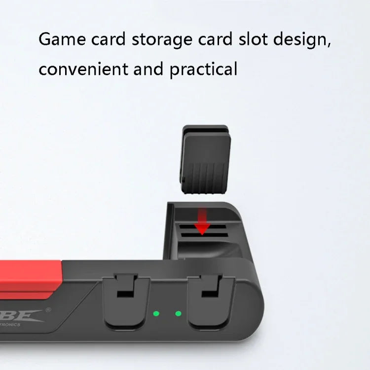 Đế sạc tay cầm chơi game 4 trong 1 DOBE TNS-0122 cho Switch OLED, TNS-0122 Đỏ Đen, TNS-0122 Trắng Đen