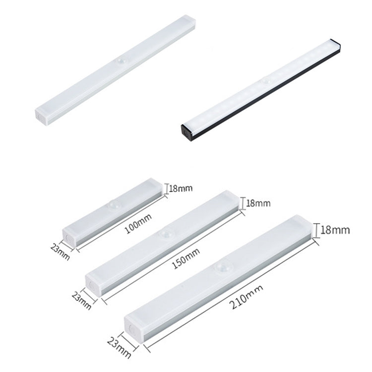 Đèn Cảm Ứng Cơ Thể Người LED Dải Dài Đèn Tủ Sạc Dải, Kích Thước:, 10cm, 15cm, 21cm
