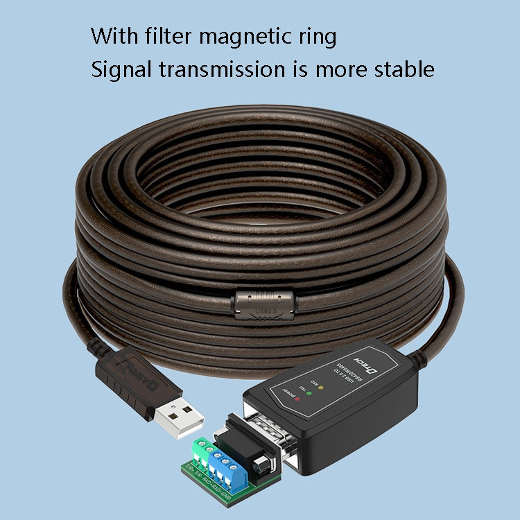 Cáp chuyển đổi USB sang RS485 / RS422 DTECH DT-5019, chip FT232, chiều dài: 0,5m, 1,5m