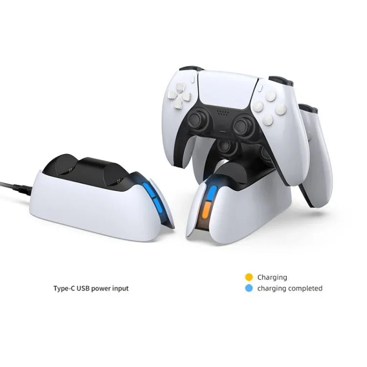 Đế sạc tay cầm chơi game loại tiếp xúc có đèn báo DOBE TP5-05103 cho PS5, TP5-05103