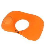 Travel Inflatable Press U-Shaped Neck Guard Pillow, Flocked U009-01（Peacock Green ）, Flocked U009-03（Light Gray）, Flocked U009-04（Medium Blue）, Flocked U009-02（Rose Red）, Flocked U009-05（Dark Blue）, Flocked U009-060（Sky Blue）, Flocked U009-070（Orange）