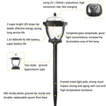 Đèn vườn ngoài trời năng lượng mặt trời 2 LED chống nước, kiểu:, đèn cỏ ánh sáng trắng, đèn cỏ ánh sáng ấm, đèn chụp cột ánh sáng trắng