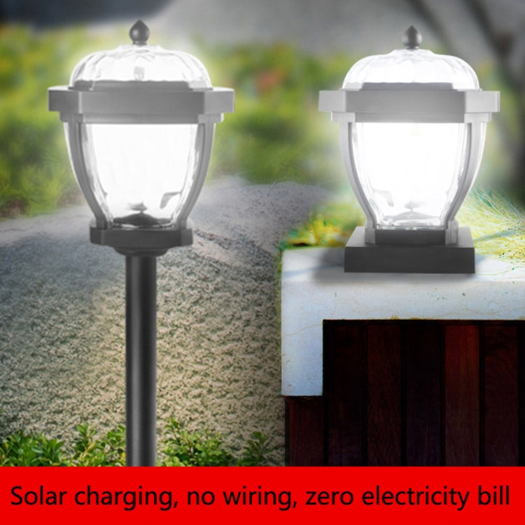 Đèn vườn ngoài trời năng lượng mặt trời 2 LED chống nước, kiểu:, đèn cỏ ánh sáng trắng, đèn cỏ ánh sáng ấm, đèn chụp cột ánh sáng trắng