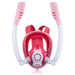 Mặt Nạ Lặn Silicone Khô Toàn Phần Ống Đôi Cho Trẻ Em, Kính Bơi, XS