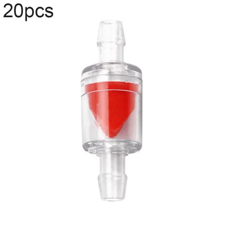 20 Cái Van Kiểm Tra Ống Dẫn Máy Bơm Oxy Bể Cá, 4mm (Đỏ), 4mm (Đen), 4mm (Trắng), 4mm (Xanh Dương), 8mm (Đỏ), 10mm (Trắng), 12mm (Trắng), 4mm (Trắng Đỏ)