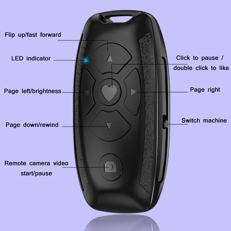 S86 Car Key Shape Multifunctional Bluetooth Selfie Video Remote Control, S86 Pink, S86 Black, S86 White