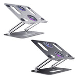 Giá đỡ máy tính gập hợp kim nhôm BONERUY P43F, giá đỡ tản nhiệt laptop, màu bạc, xám, bạc kèm cáp Type-C, xám kèm cáp Type-C