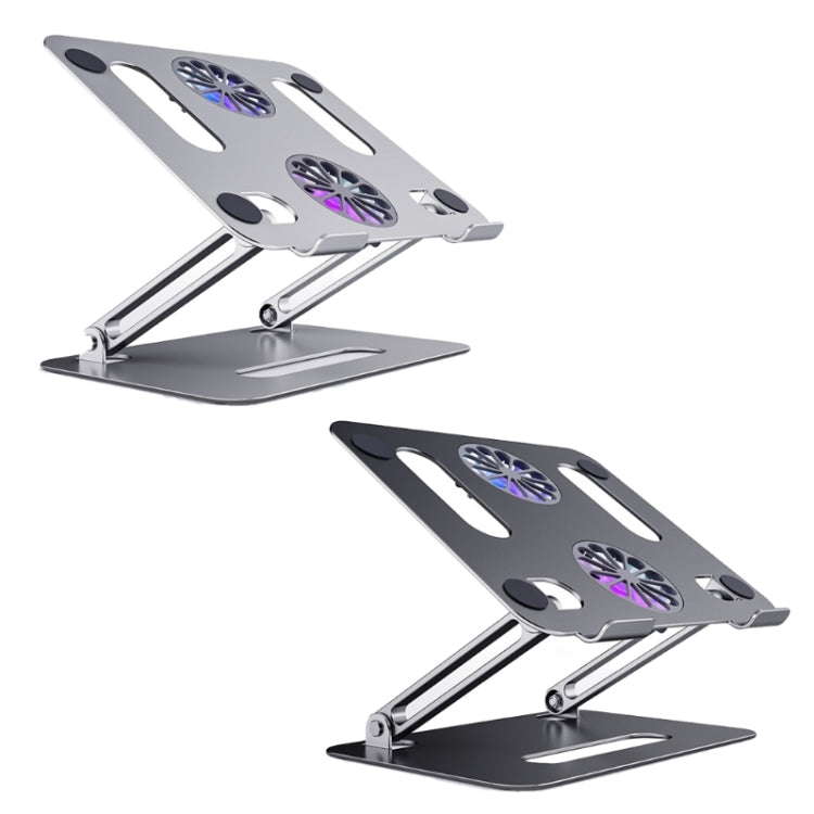 Giá đỡ máy tính gập hợp kim nhôm BONERUY P43F, giá đỡ tản nhiệt laptop, màu bạc, xám, bạc kèm cáp Type-C, xám kèm cáp Type-C