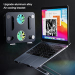 Giá đỡ máy tính gập hợp kim nhôm BONERUY P43F, giá đỡ tản nhiệt laptop, màu bạc, xám, bạc kèm cáp Type-C, xám kèm cáp Type-C