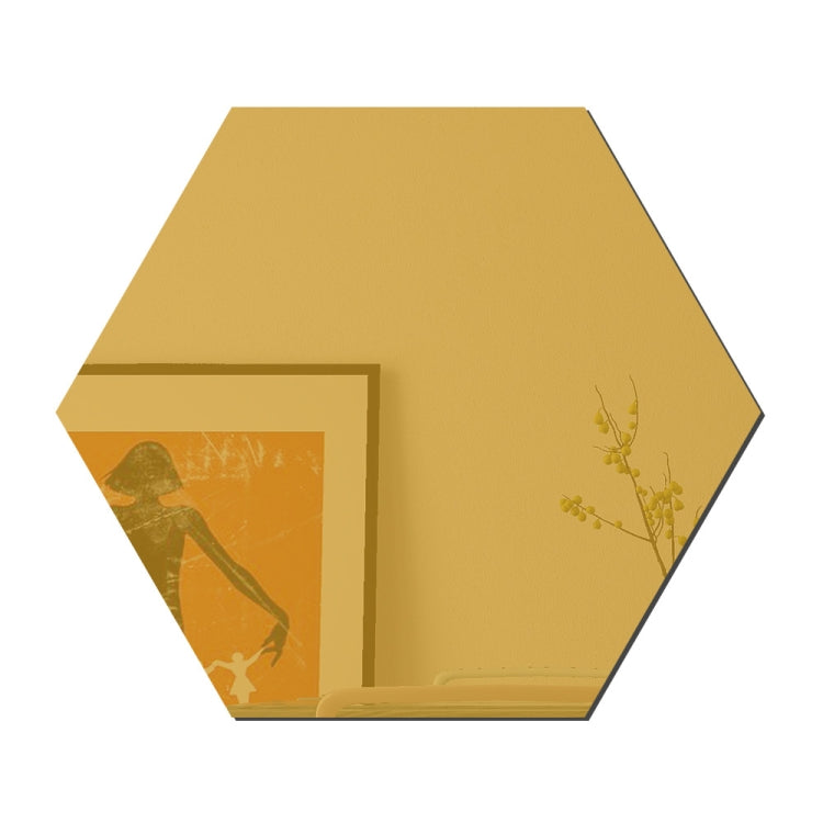 Bộ 16 miếng decal dán tường cá nhân Ym300, gương acrylic trang trí tường DIY, hình lục giác đen, lục giác bạc, lục giác vàng, bộ tứ đen, bộ tứ bạc, bộ tứ vàng, tam giác đen, tam giác bạc, tam giác vàng
