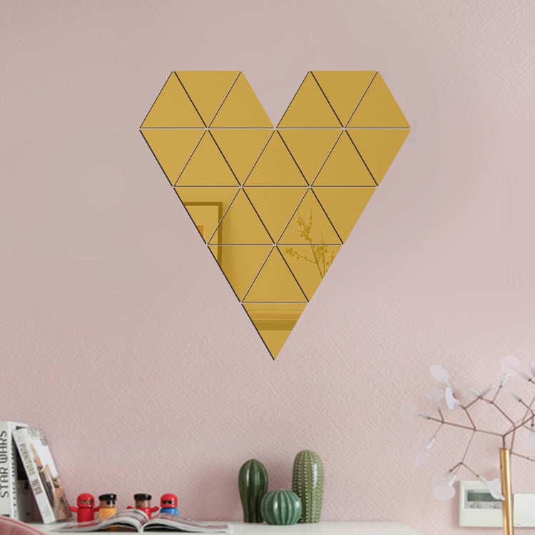 Bộ 16 miếng decal dán tường cá nhân Ym300, gương acrylic trang trí tường DIY, hình lục giác đen, lục giác bạc, lục giác vàng, bộ tứ đen, bộ tứ bạc, bộ tứ vàng, tam giác đen, tam giác bạc, tam giác vàng