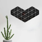 Bộ 16 miếng decal dán tường cá nhân Ym300, gương acrylic trang trí tường DIY, hình lục giác đen, lục giác bạc, lục giác vàng, bộ tứ đen, bộ tứ bạc, bộ tứ vàng, tam giác đen, tam giác bạc, tam giác vàng