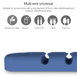 Thiết bị tổ chức và cố định cáp dữ liệu để bàn silicone hình gấu 6 lỗ, 6 lỗ