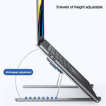 Giá đỡ tản nhiệt laptop quạt hợp kim nhôm BONERUY P11F, màu xám, bạc, xám kèm cáp Type-C, bạc kèm cáp Type-C