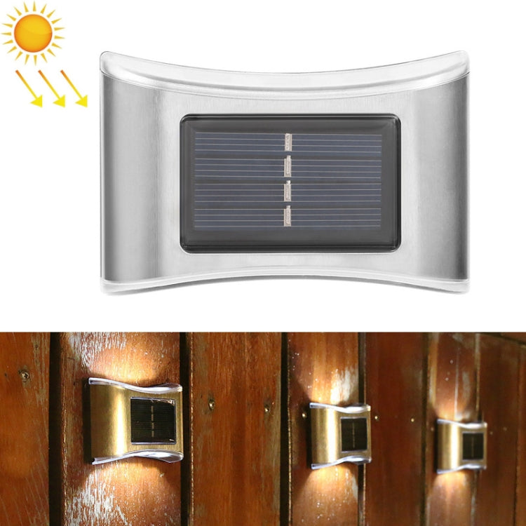 Đèn tường vườn ngoài trời năng lượng mặt trời 6 LED bằng thép không gỉ, ánh sáng trắng, ánh sáng ấm, ánh sáng màu