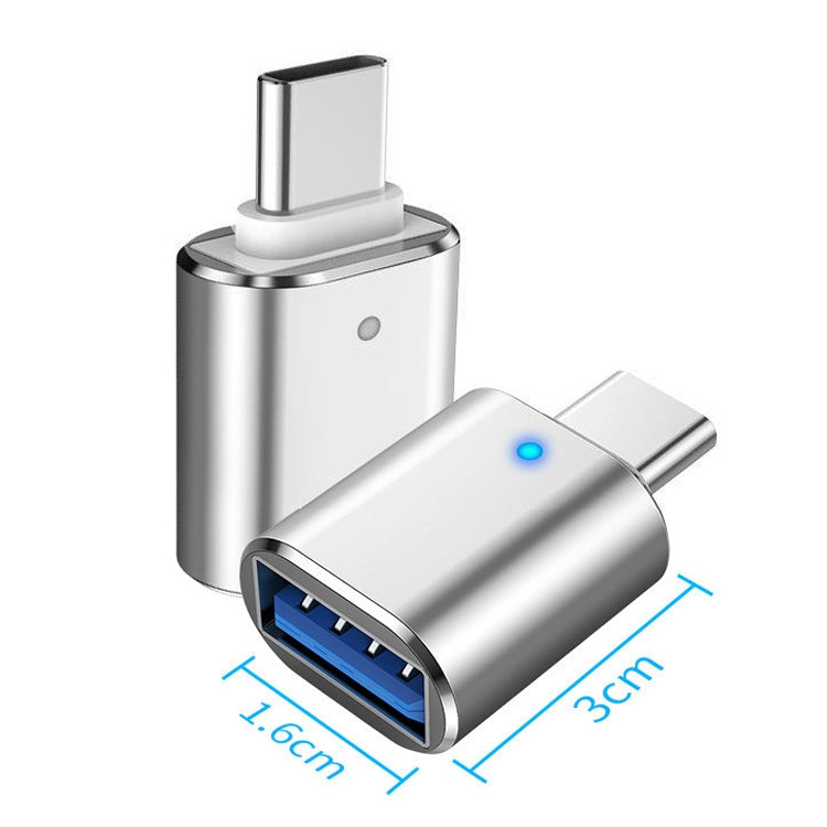 3 cái USB 3.0 cái sang USB-C / Type-C đực OTG Adapter có đèn báo, 3 cái có đèn báo