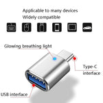 3 cái USB 3.0 cái sang USB-C / Type-C đực OTG Adapter có đèn báo, 3 cái có đèn báo