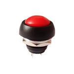 10 cái công tắc nút nhỏ chống nước tự đặt lại, màu đen, xanh lá, đỏ, cam, trắng, xanh dương