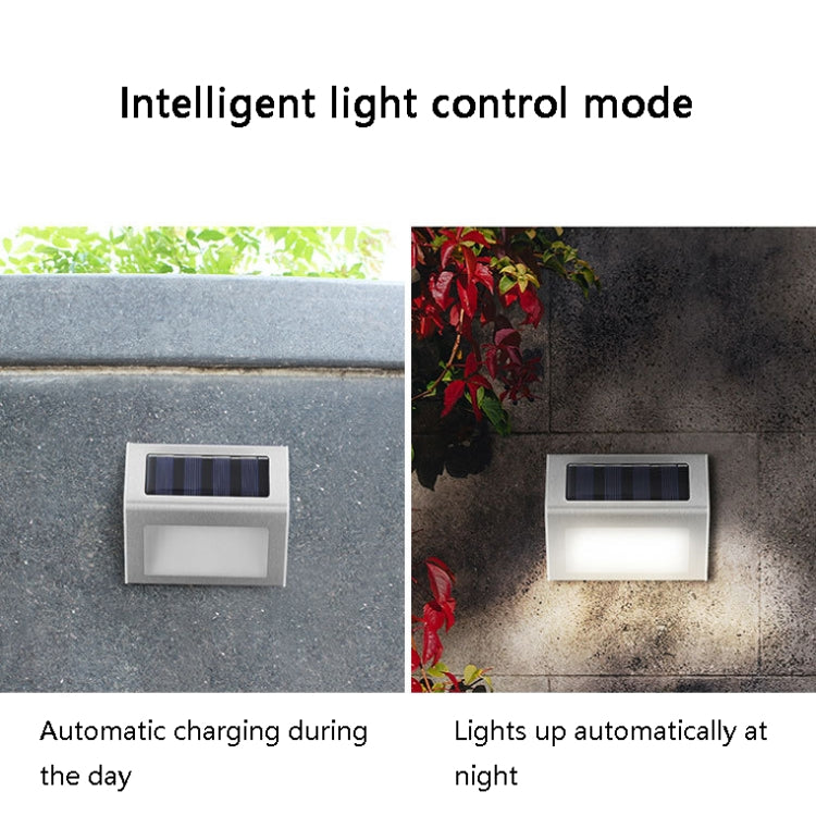 Đèn cầu thang thang thép không gỉ năng lượng mặt trời 6 LED, 6 LED / 1 cái