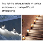 Đèn cầu thang thang thép không gỉ năng lượng mặt trời 6 LED, 6 LED / 1 cái