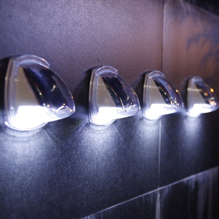 Đèn tường sân ngoài trời năng lượng mặt trời 8 LED chống nước, ánh sáng trắng, ánh sáng ấm