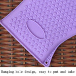 2 chiếc găng tay kẹp đĩa cách nhiệt silicone dùng cho lò nướng và lò vi sóng, màu xanh dương, xanh lá, vàng, hồng, tím, cam