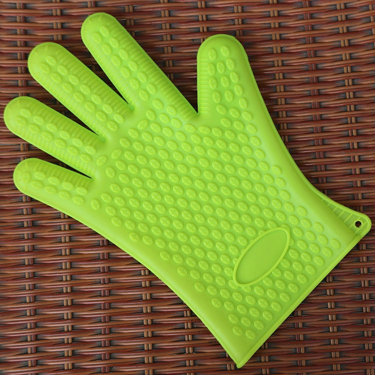 2 chiếc găng tay kẹp đĩa cách nhiệt silicone dùng cho lò nướng và lò vi sóng, màu xanh dương, xanh lá, vàng, hồng, tím, cam