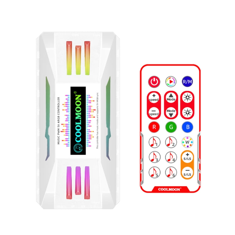 Quạt làm mát PWM 5V ARGB COOLMOON CM-MPAC điều khiển từ xa cho vỏ máy tính, kiểu dáng: 4 trong 1 (trắng), 4 trong 1 (đen), bộ điều khiển 3 trong 1 (trắng), bộ điều khiển 3 trong 1 (đen)