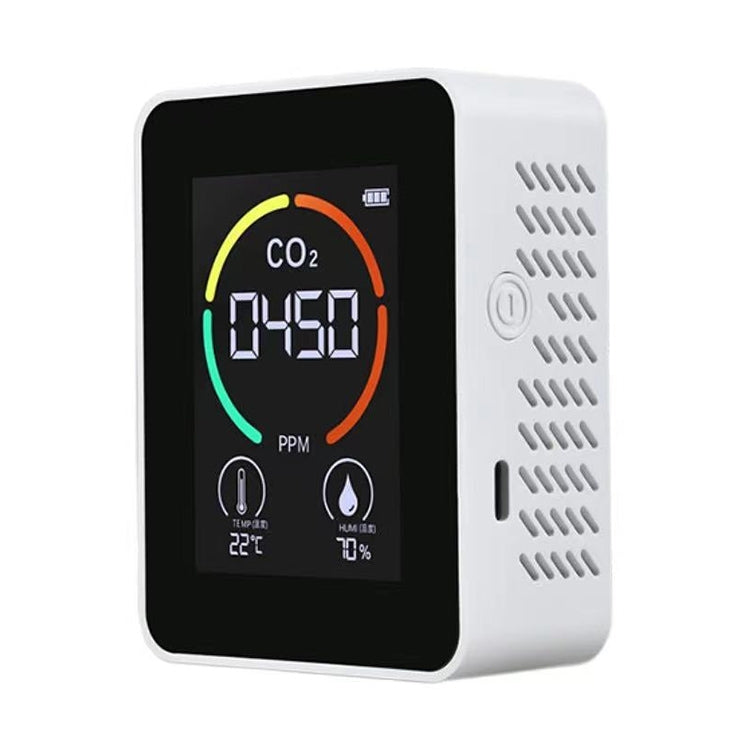 Máy đo CO2 hiển thị nhiệt độ độ ẩm, máy phát hiện chất lượng không khí CO2, 3 trong 1 bán dẫn