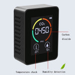 Máy đo CO2 hiển thị nhiệt độ độ ẩm, máy phát hiện chất lượng không khí CO2, 3 trong 1 bán dẫn