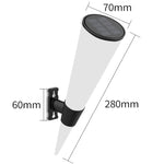 Đèn tường hình nón tròn năng lượng mặt trời N231 cho cảnh quan vườn ngoài trời, kiểu:, đèn dây, ánh sáng nhiều màu