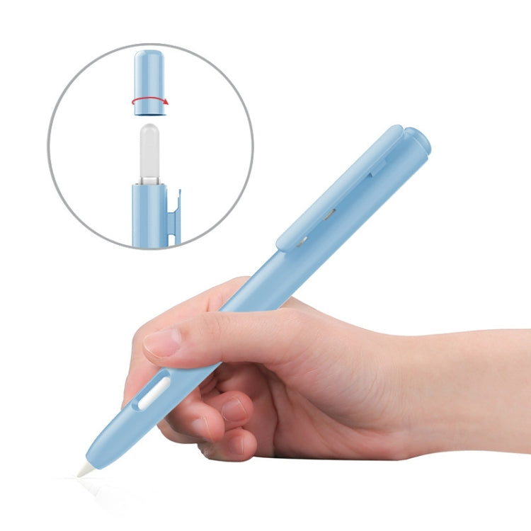 Hộp bút cảm ứng tự động thu vào nhấp đôi cho Apple Pencil 2, Màu xám, Trắng Ngọc, Hồng, Xanh Quân Đội, Xám Không Gian Sâu, Xanh Dương, Xanh Cỏ, Tím