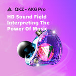 Tai nghe có dây in-ear HiFi subwoofer QKZ AK6 PRO có mic, nhiều màu, đen, trắng, xanh lá