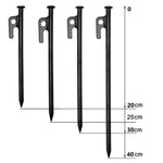 Outdoor Camping Windproof Fixed Canopy Ground Nails, 4 PCS 20cm, 6 PCS 20cm, 8 PCS 20cm, 10 PCS 20cm, 4 PCS 25cm, 6 PCS 25cm, 8 PCS 25cm, 10 PCS 25cm, 4 PCS 30cm, 6 PCS 30cm, 8 PCS 30cm, 10 PCS 30cm, 4 PCS 40cm, 6 PCS 40cm, 8 PCS 40cm, 10 PCS 40cm