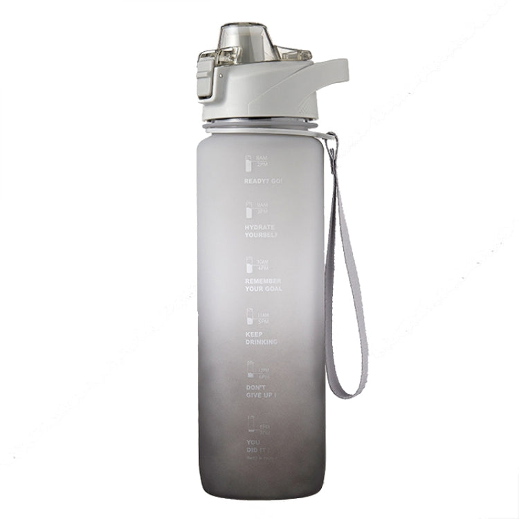 Cốc nước thể thao nhựa dung tích lớn 1000ml màu gradient, Hồng Anh Đào, Xanh Bầu Trời, Xám Bạc