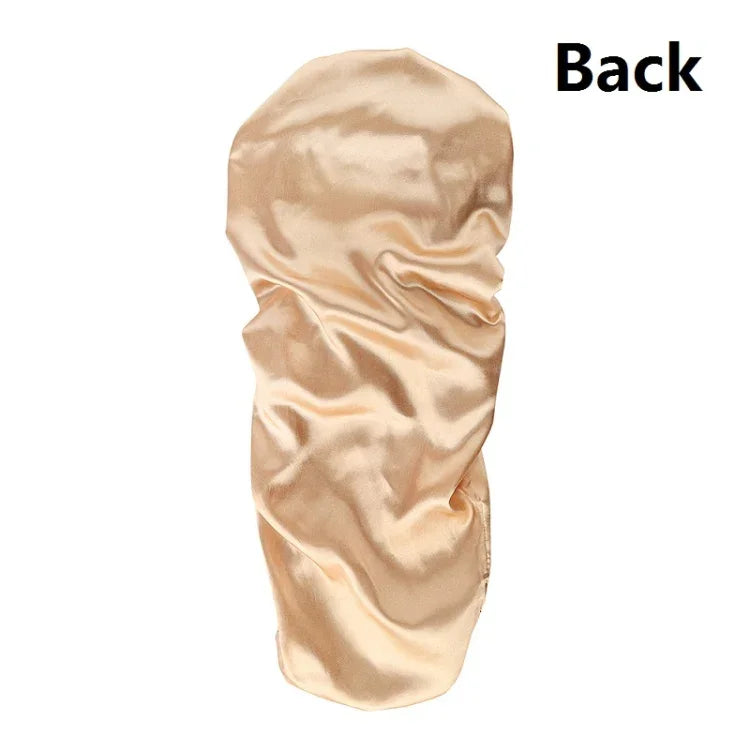 Bộ 3 cái mũ chăm sóc tóc dài + khăn turban + vòng tóc, đỏ, xanh dương, tím, đen, trắng, cam, đỏ hồng, bạc, champagne, xanh hồ