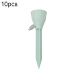 Bộ 10 thiết bị tưới nhỏ giọt tự động điều chỉnh cho cây trồng trong nhà, màu hồng, xanh lá, trắng be