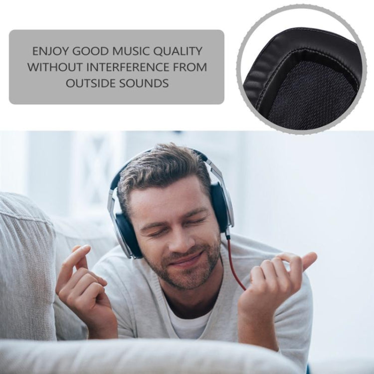 2 chiếc đệm tai nghe mút bọt biển cho Logitech G633 / G933, Gel đen