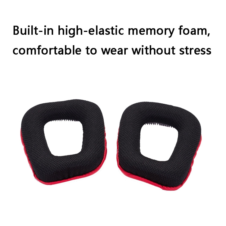 2 chiếc tai nghe mút bọt biển cho Logitech G35 / G930 / G430 / F450, Đen, Xanh dương, Đen+Đỏ