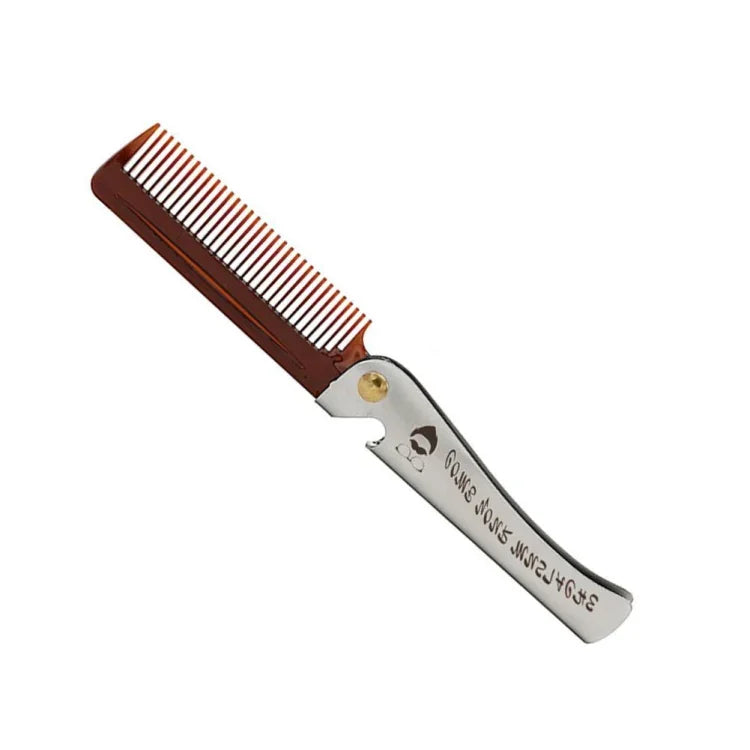 Lược đầu dầu gập tạo kiểu râu, mạ xám, hổ phách