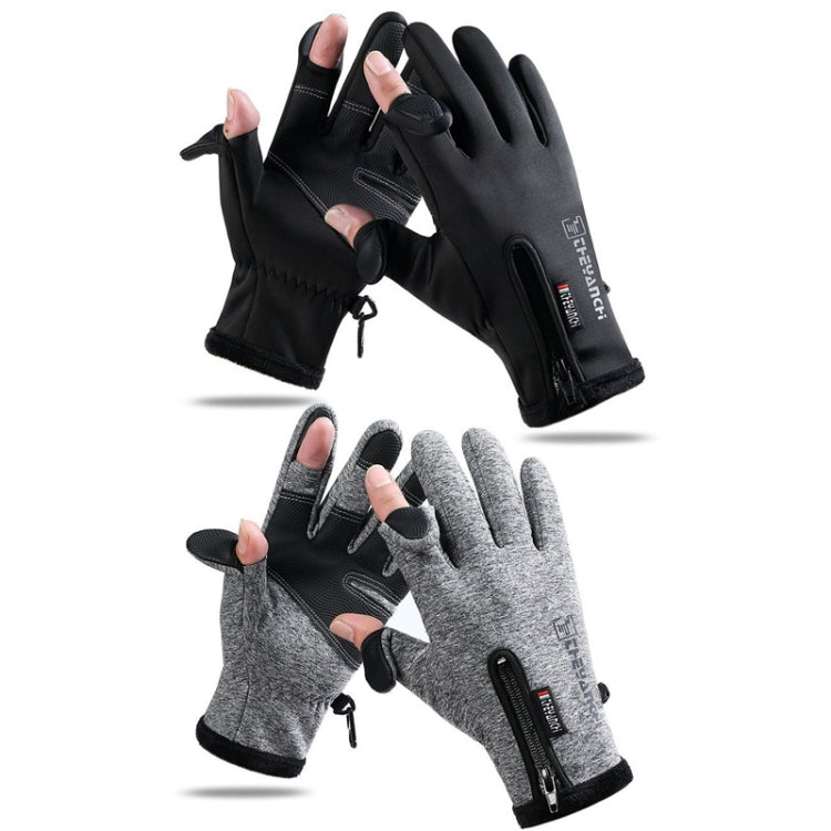 Găng tay thể thao ngoài trời ấm, cảm ứng, không ngón, găng tay câu cá, M, L, XL, XXL