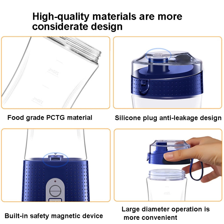 Cốc ép trái cây điện 6 lưỡi, đen, trắng, vàng, tím, xanh lá, xanh dương, xanh đậm, đỏ hồng
