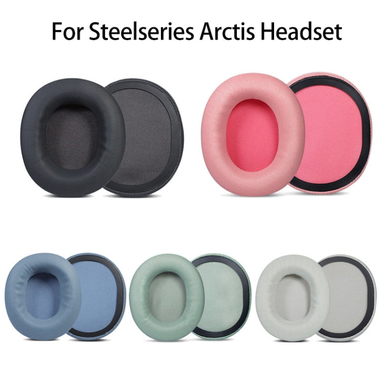 2pcs Sponge Headset Pad for Steelseries Arctis Pro / Arctis 3 / 5 / 7(Black Grey Leather), TBD0601869701B, TBD0601869701C, TBD0601869701D, TBD0601869701E, TBD0601869701F, TBD0601869701G, TBD0601869701H, TBD0601869701J, TBD0601869701A