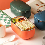 Hộp cơm giữ nhiệt 48W 1L bằng thép không gỉ 304 có thể cắm điện, phích cắm Mỹ, phích cắm ô tô 12V, phích cắm EU, phích cắm Anh