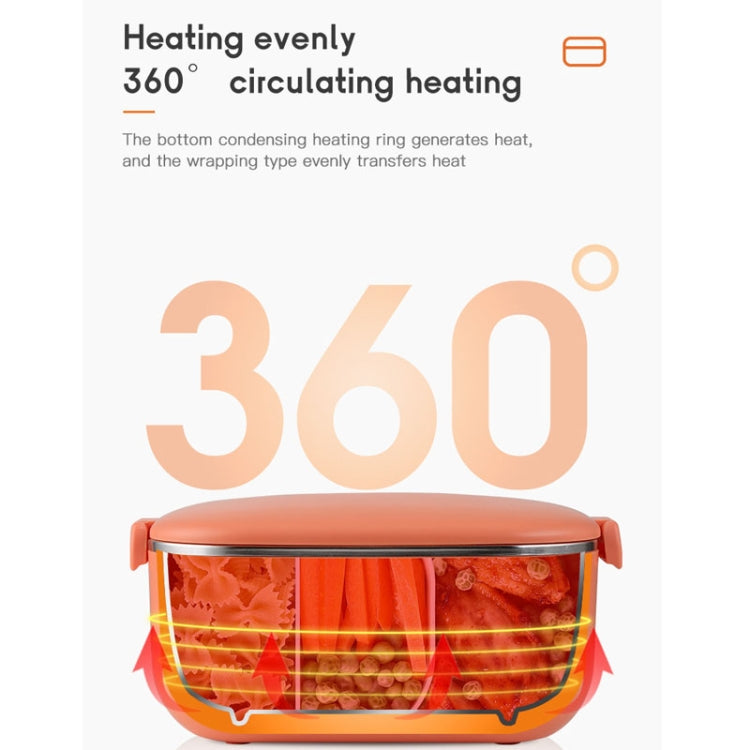 Hộp cơm giữ nhiệt 48W 1L bằng thép không gỉ 304 có thể cắm điện, phích cắm Mỹ, phích cắm ô tô 12V, phích cắm EU, phích cắm Anh