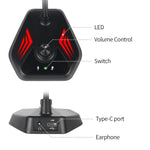 Micro condenser cần gập để bàn MI520 cho máy tính, phiên bản USB có đèn RGB thở